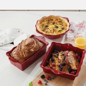 Red Ceramic Bakeware Set